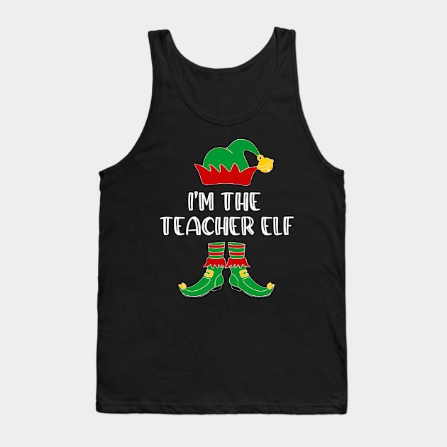 I'm The Teacher Elf Matching Family Group Christmas Tank Top by SloanCainm9cmi